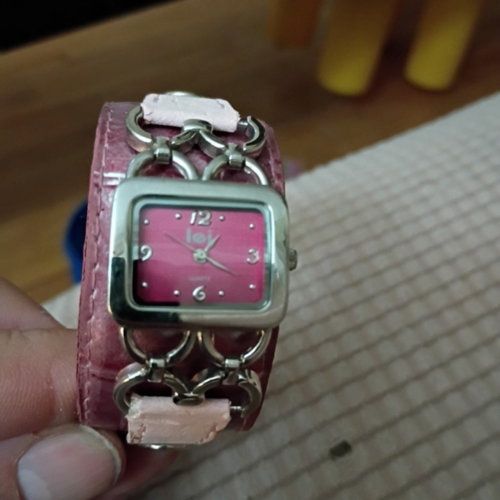 Lei Pink and Silver Women's Watch